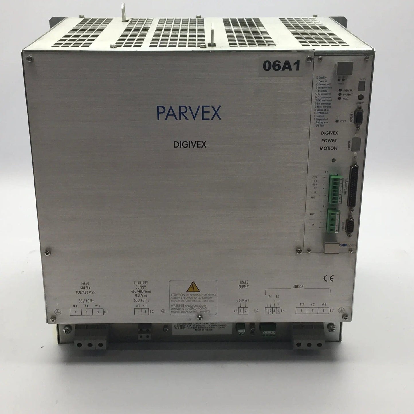 PARKER SSD PARVEX - DIGIVEX 100A X 400V FULLY REGENERATIVE SERVO AMPLIFIER - DPD17100