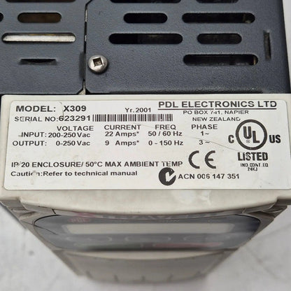 PDL Electronics Xtravert X309 Variable Speed Drive