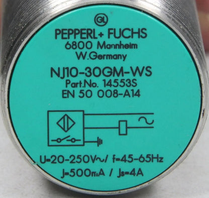 Pepperl + Fuchs Inductive Sensor NJ10-30GM-WS