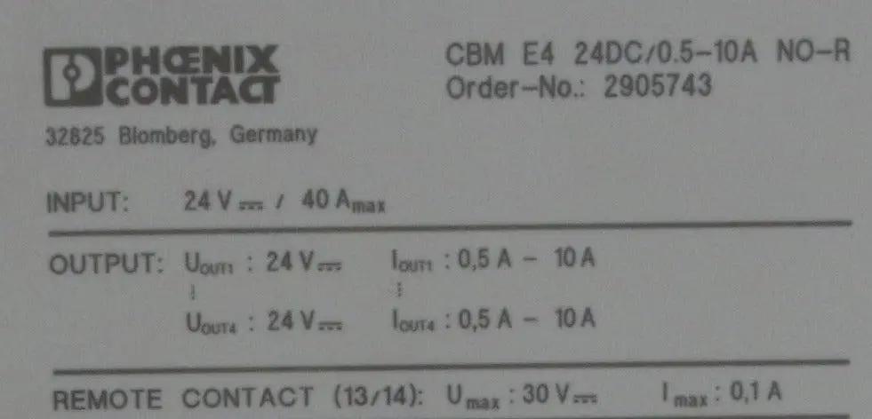 Phoenix Contact CBM E4 Electronic Circuit Breaker