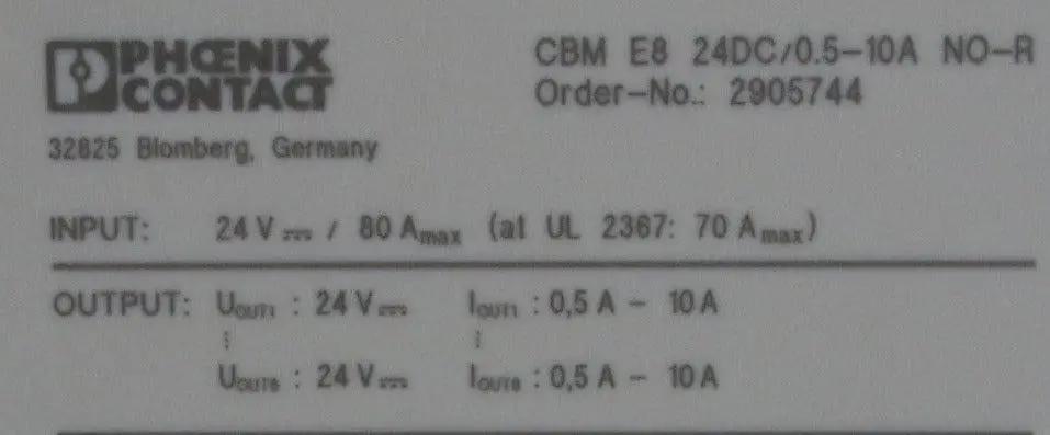 Phoenix Contact CBM E8 Electronic Circuit Breaker