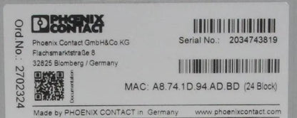 Phoenix Contact FL Switch 2008 Industrial Ethernet Switch