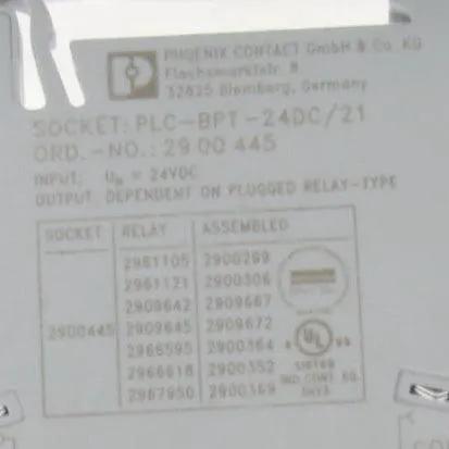 Phoenix Contact PLC-BPT-24DC/21 Relay Base & Single Relay