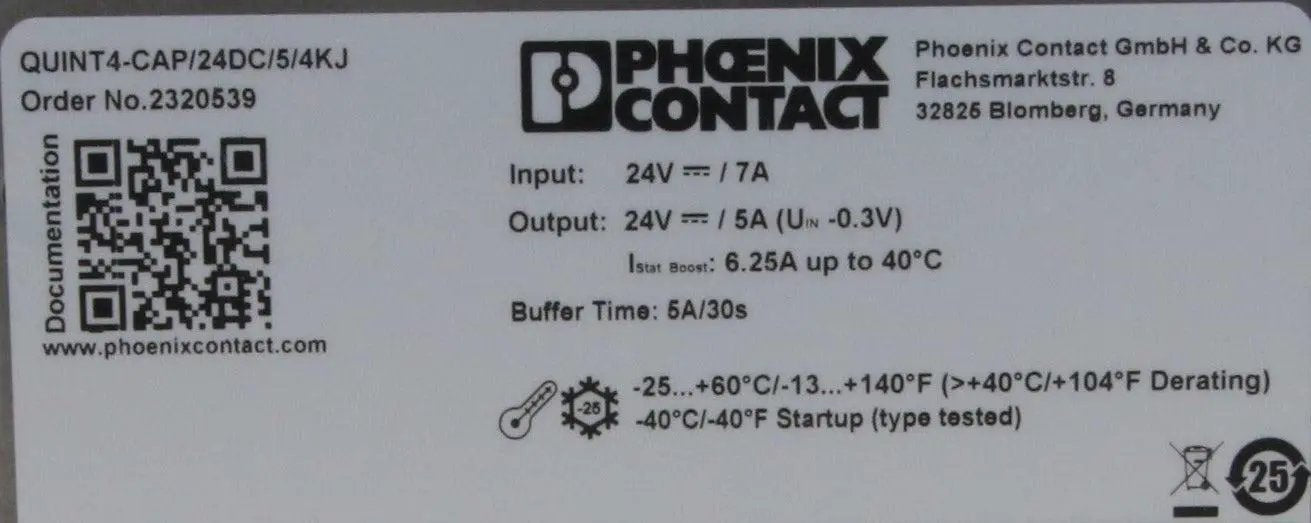 Phoenix Contact QUINT4-CAP/24DC/5/4KJ Capacity Module