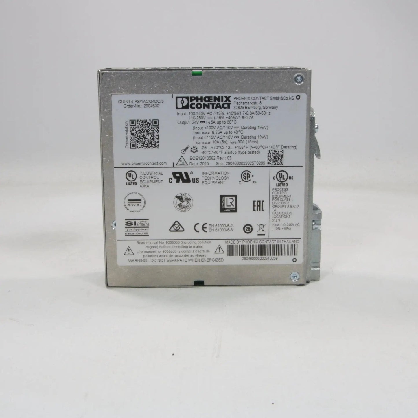 Phoenix Contact QUINT4 PS/1AC/24DC/5 Power Supply