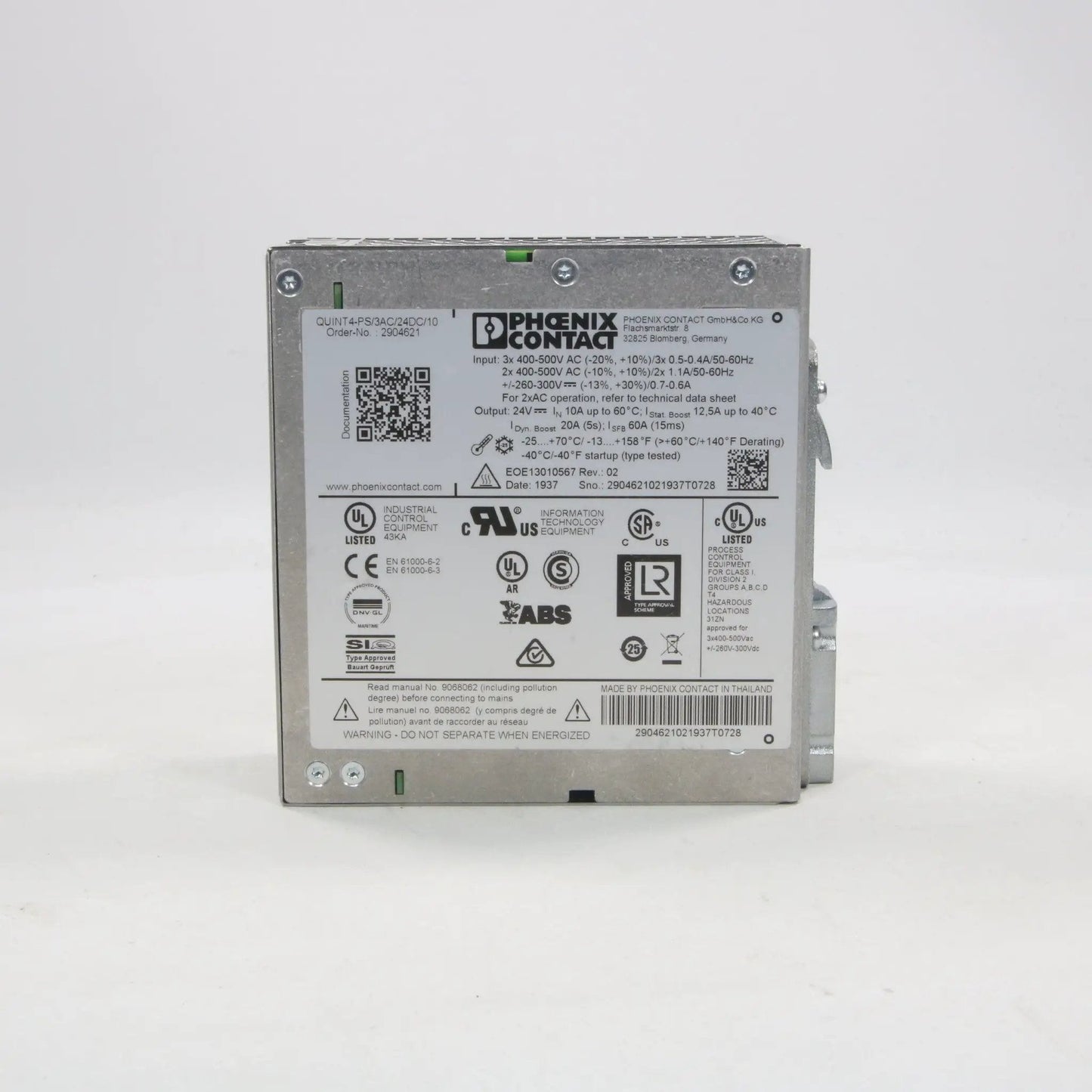 Phoenix Contact QUINT4-PS/3AC/24DC/10 Power Supply