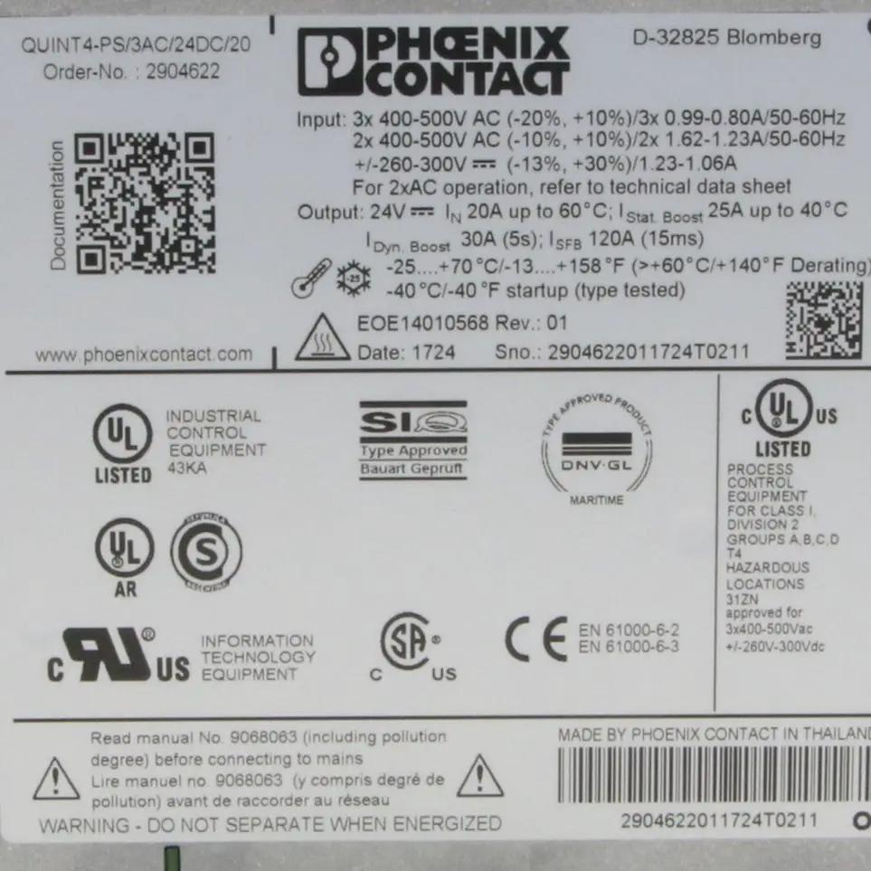 Phoenix Contact QUINT4-PS/3AC/24DC/20 Power Supply