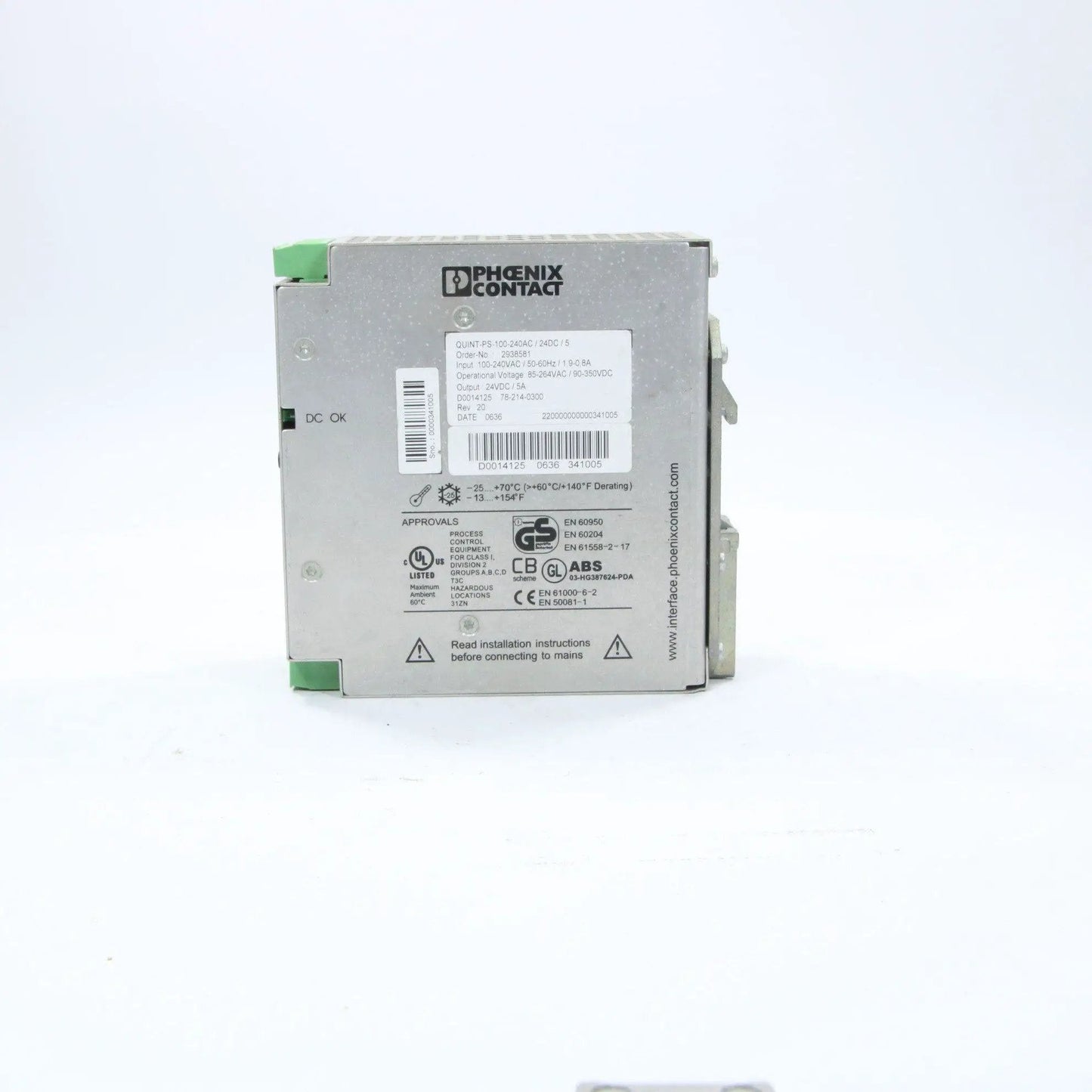 Phoenix Contact Quint-PS-100-240AC/24DC/5 Power Supply