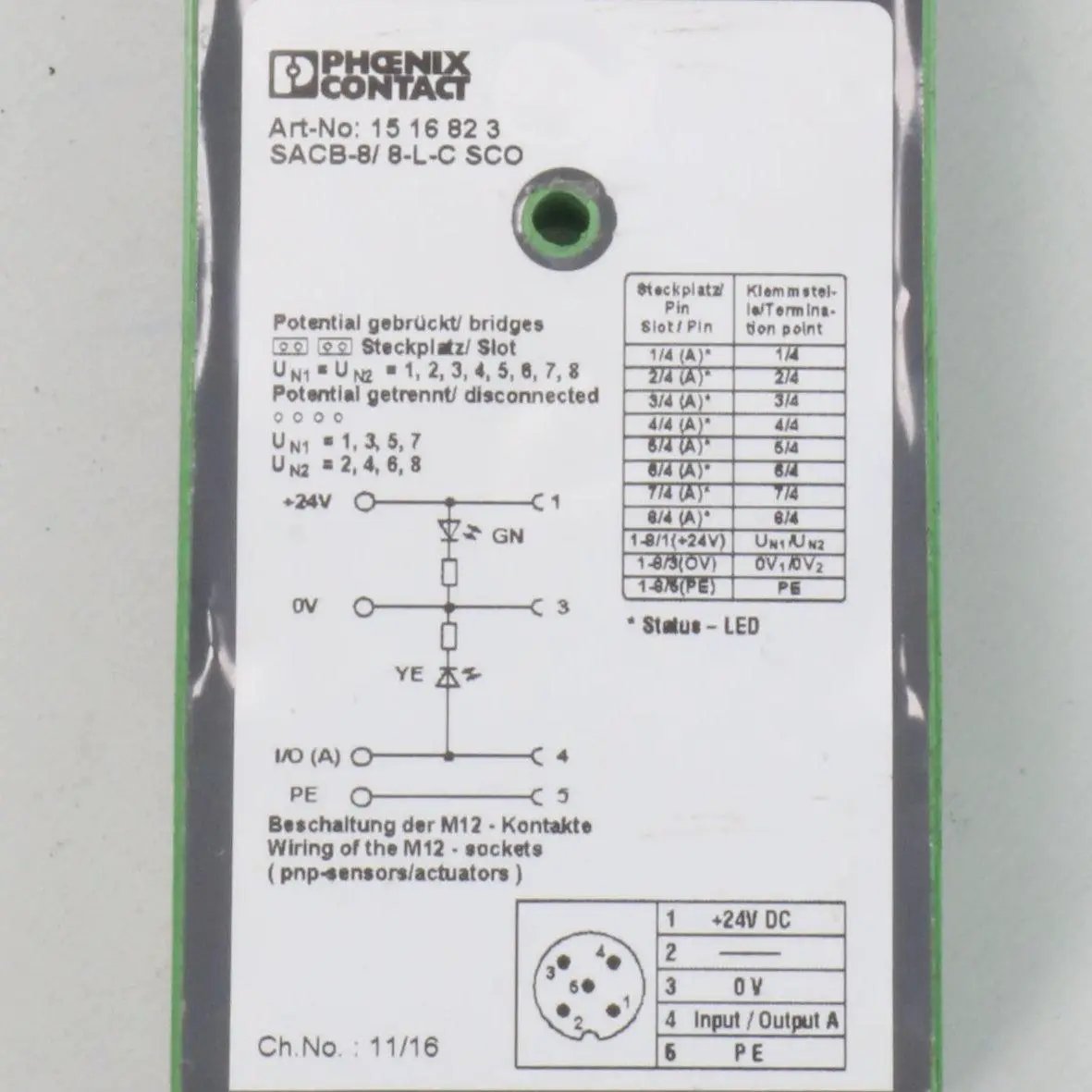 Phoenix Contact SACB 8 8 L C SCO Distributor Box