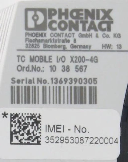 Phoenix Contact TC Mobile I/O X200-4G-SMS Relay & Signalling Module
