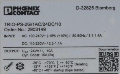 Phoenix Contact TRIO-PS-2G/1AC/24DC/10 Power Supply