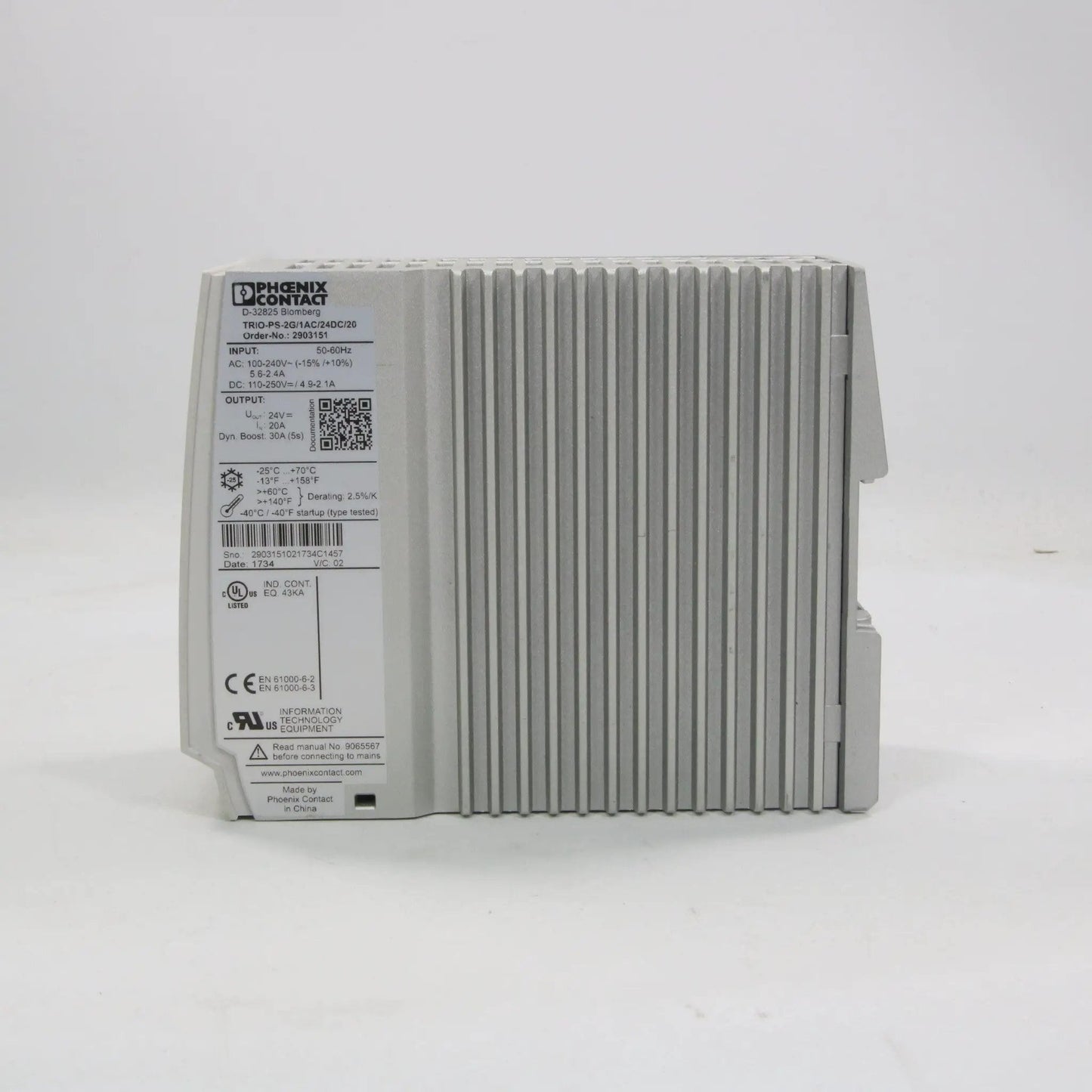 Phoenix Contact TRIO-PS-2G/1AC/24DC/20 Power Supply
