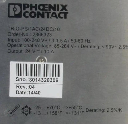 Phoenix Contact TRIO-PS/1AC/24DC/10 Power Supply
