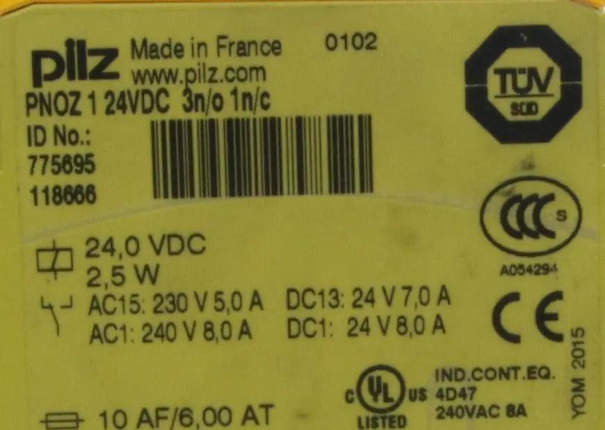 Pilz PINOZ 1 Safety Relay 775695