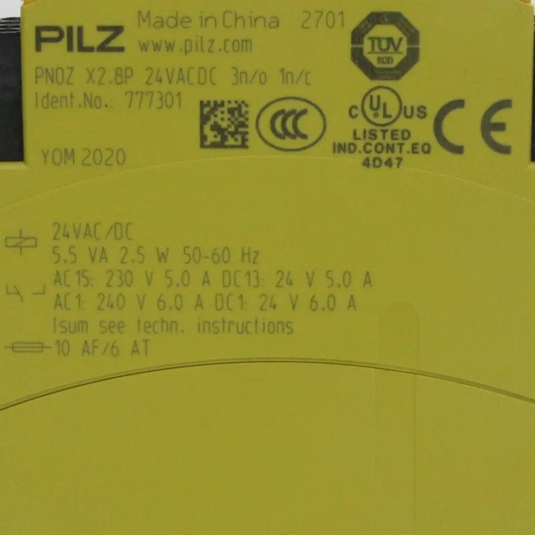 Pilz PNOZ X2 8P 24VAC DC 3n o 1n c Safety Relay 777301