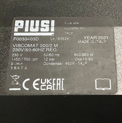 Piusi Viscomat 200/2 M Transfer Pump
