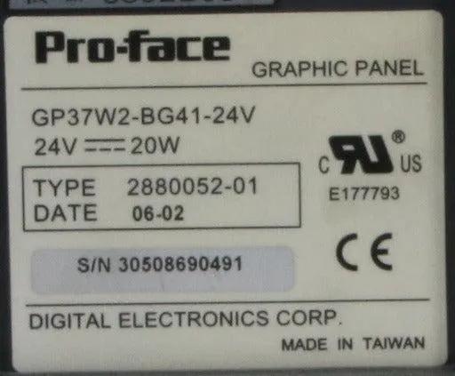 Pro-Face Graphics Panel GP37W2-BG41-24V