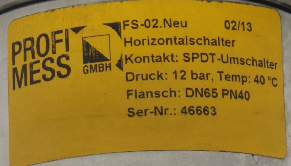 Profimess GmbH FS-02 Horizontal Float Switch