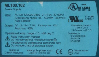Puls ML100.102 Power Supply