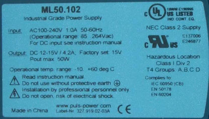 Puls ML50.102 Power Supply