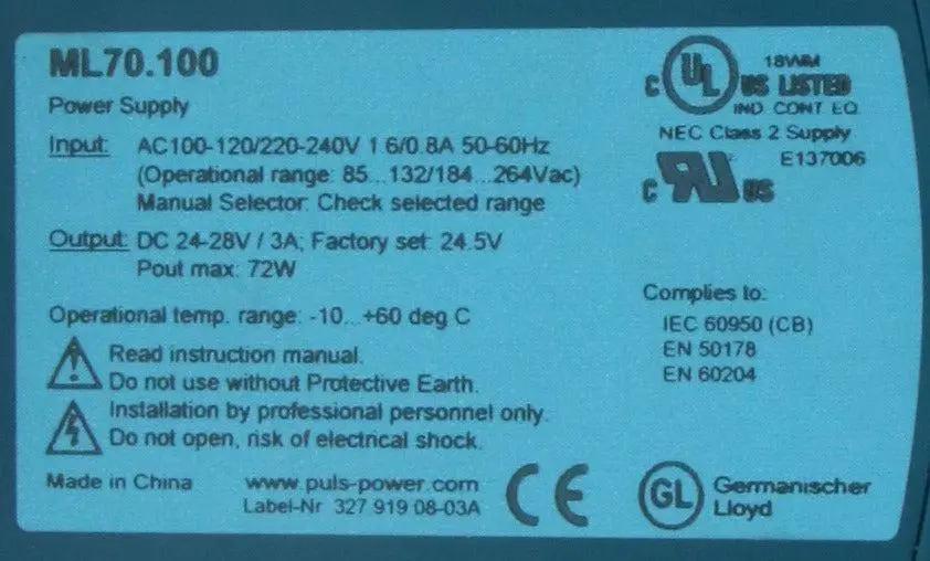 Puls ML70.100 Power Supply