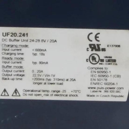 Puls UF20 241 DC Buffer Unit