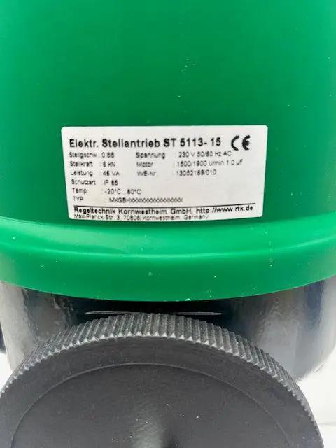 RTK ST 5113-15 actuator with valve