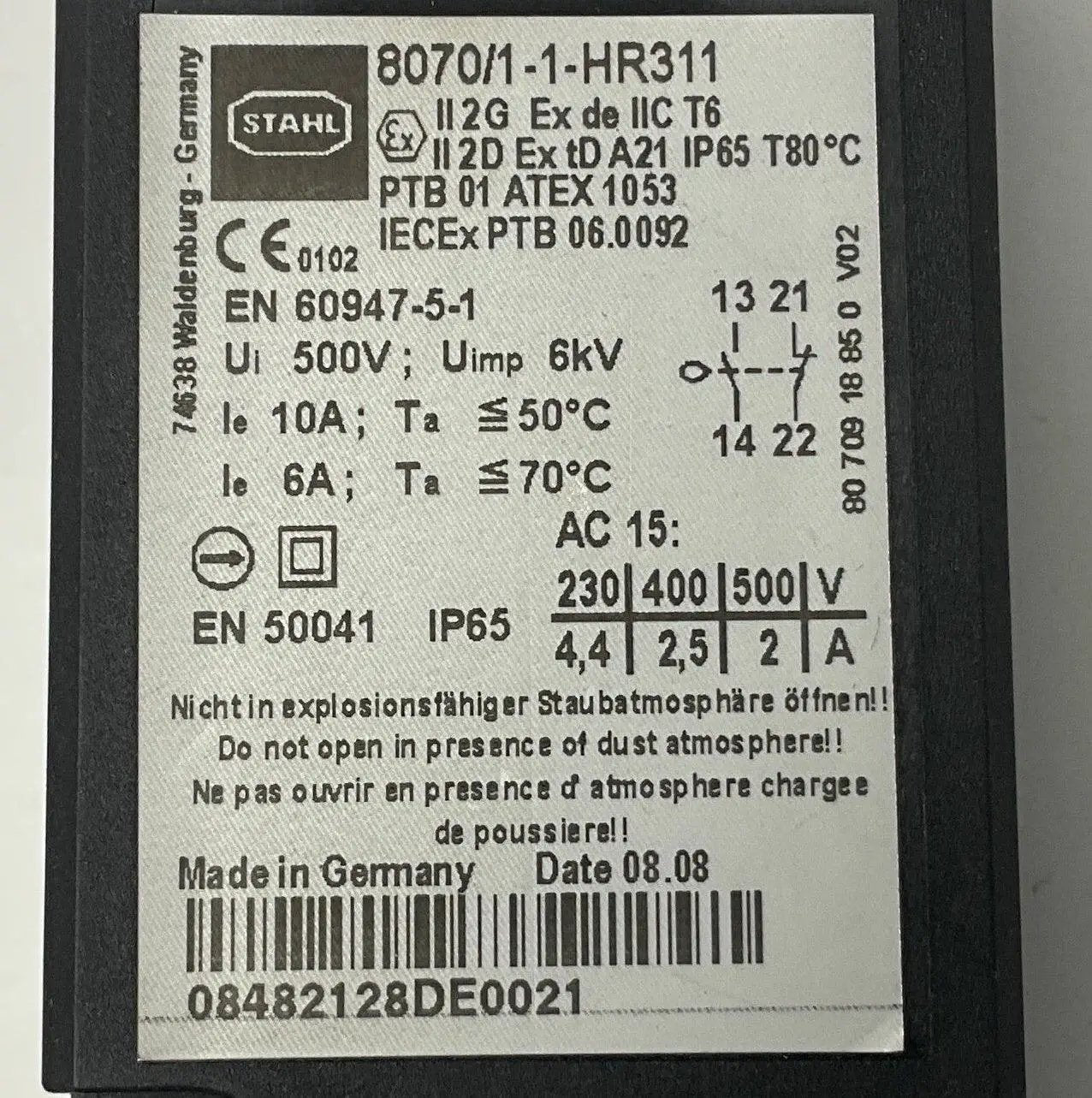 R. Stahl 8070/1-1-HR311 Position Switch
