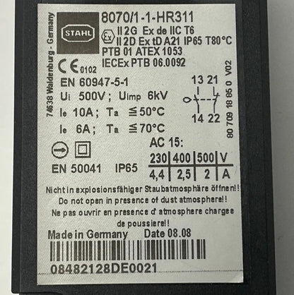 R. Stahl 8070/1-1-HR311 Position Switch