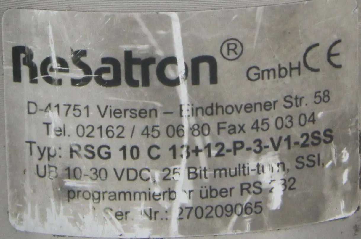 ReSatron Multi-Turn Encoder RSG 10C 13+12-P-3-V1-SS
