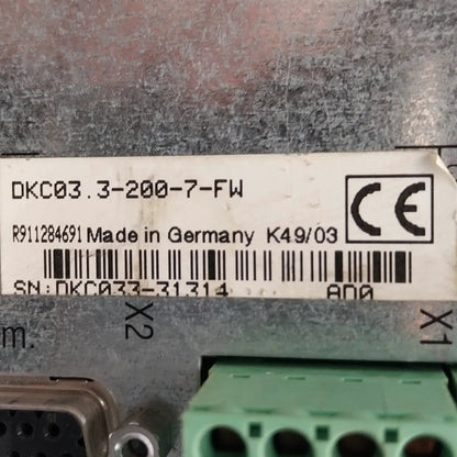 Rexroth Indramat Ecodrive DKC03 3 200 7 FW AC Servo Drive