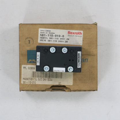 Rexroth Mecman Pneumatic Valve 581-115-010-0