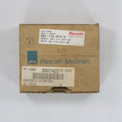 Rexroth Mecman Pneumatic Valve 581-115-010-0