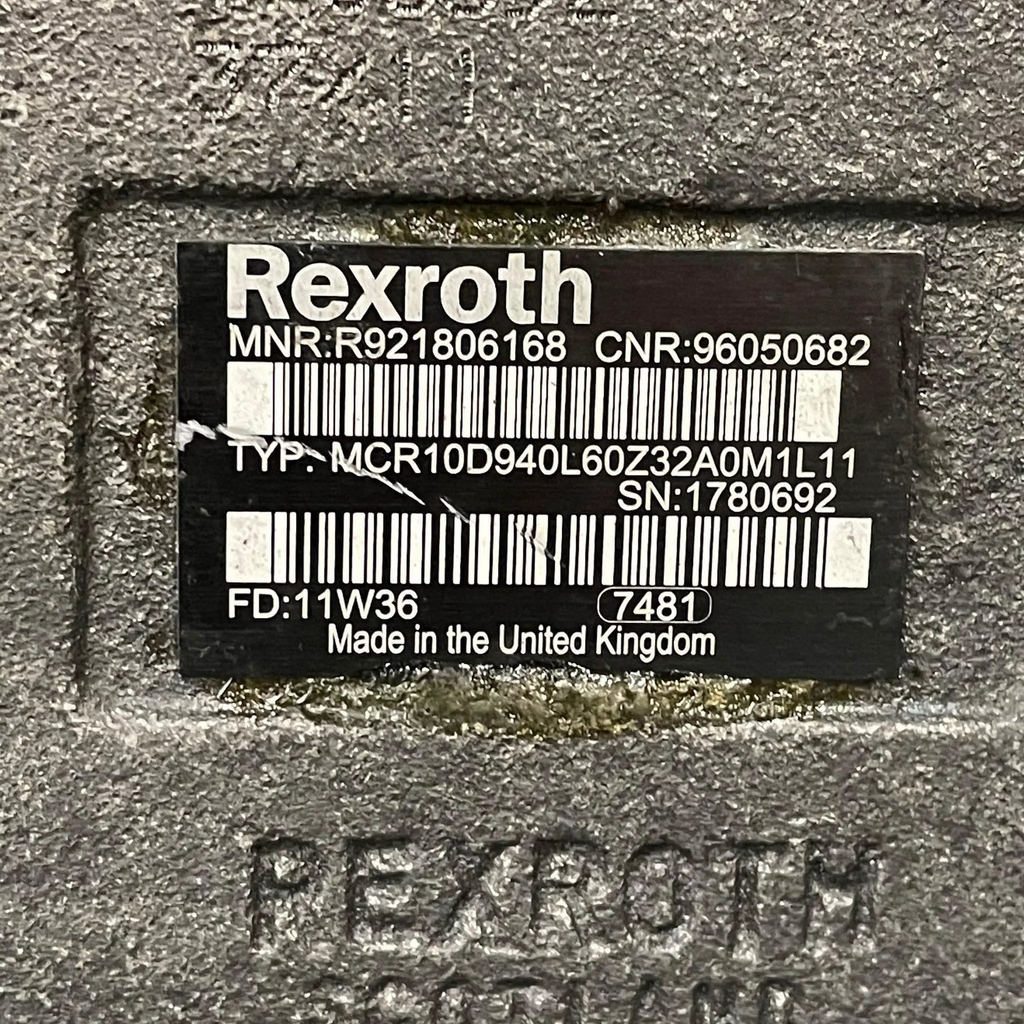 Rexroth R921806168 Hydraulic Piston Motor