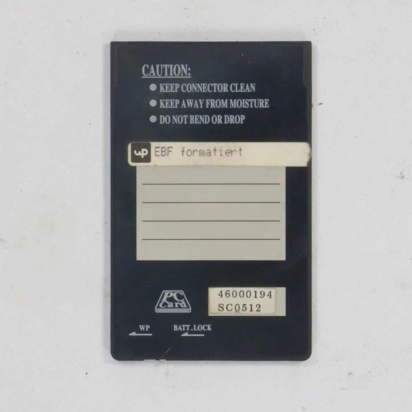 SCM PC Card SRAM 512KB