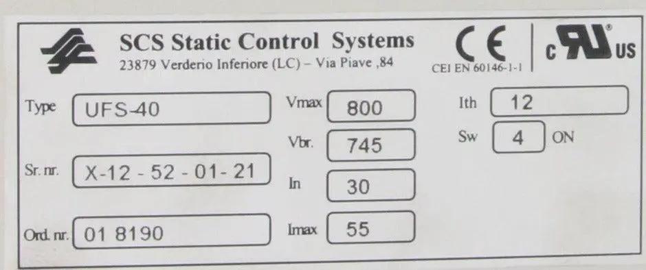 SCS Static Control Systems UFS-40 Brake Unit