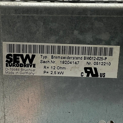 SEW Eurodrive BW012-025-P Braking Resistor