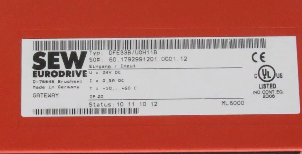 SEW Eurodrive DFE33B/U0H11B Industrial Ethernet