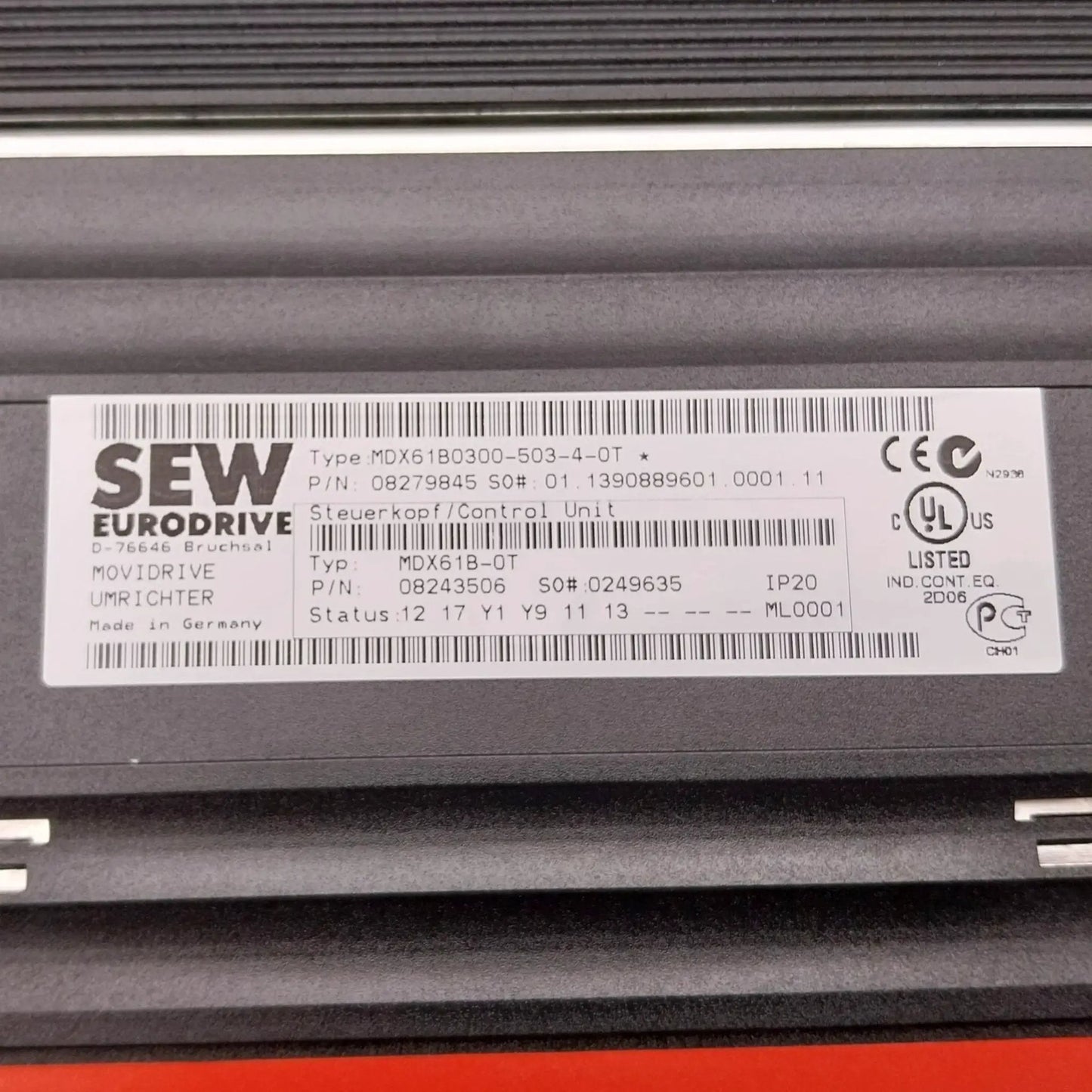 SEW Eurodrive Movidrive MDX60A0300 503 4 00 Inverter Drive