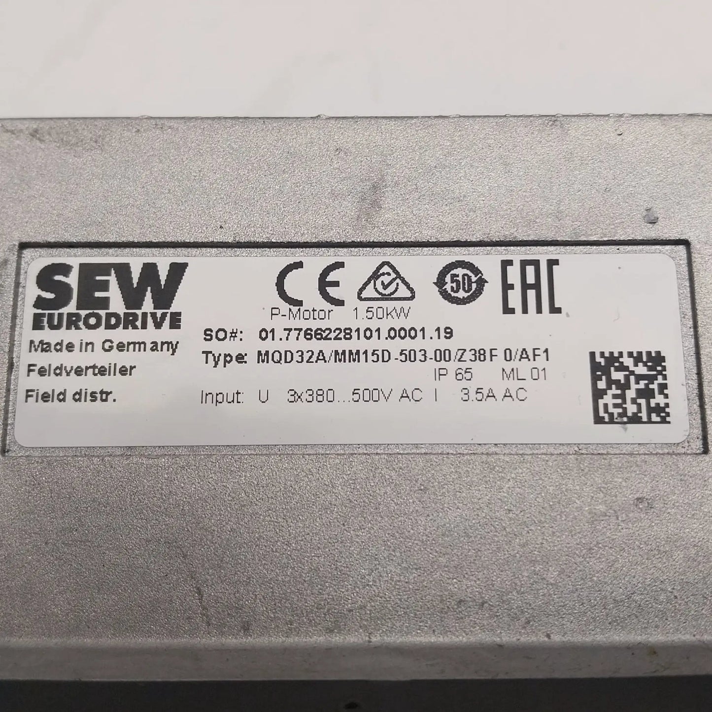 SEW Eurodrive Movimot MQD32A MM15D 503 00 Z30F 0 AF1 DeviceNet Field Distributor