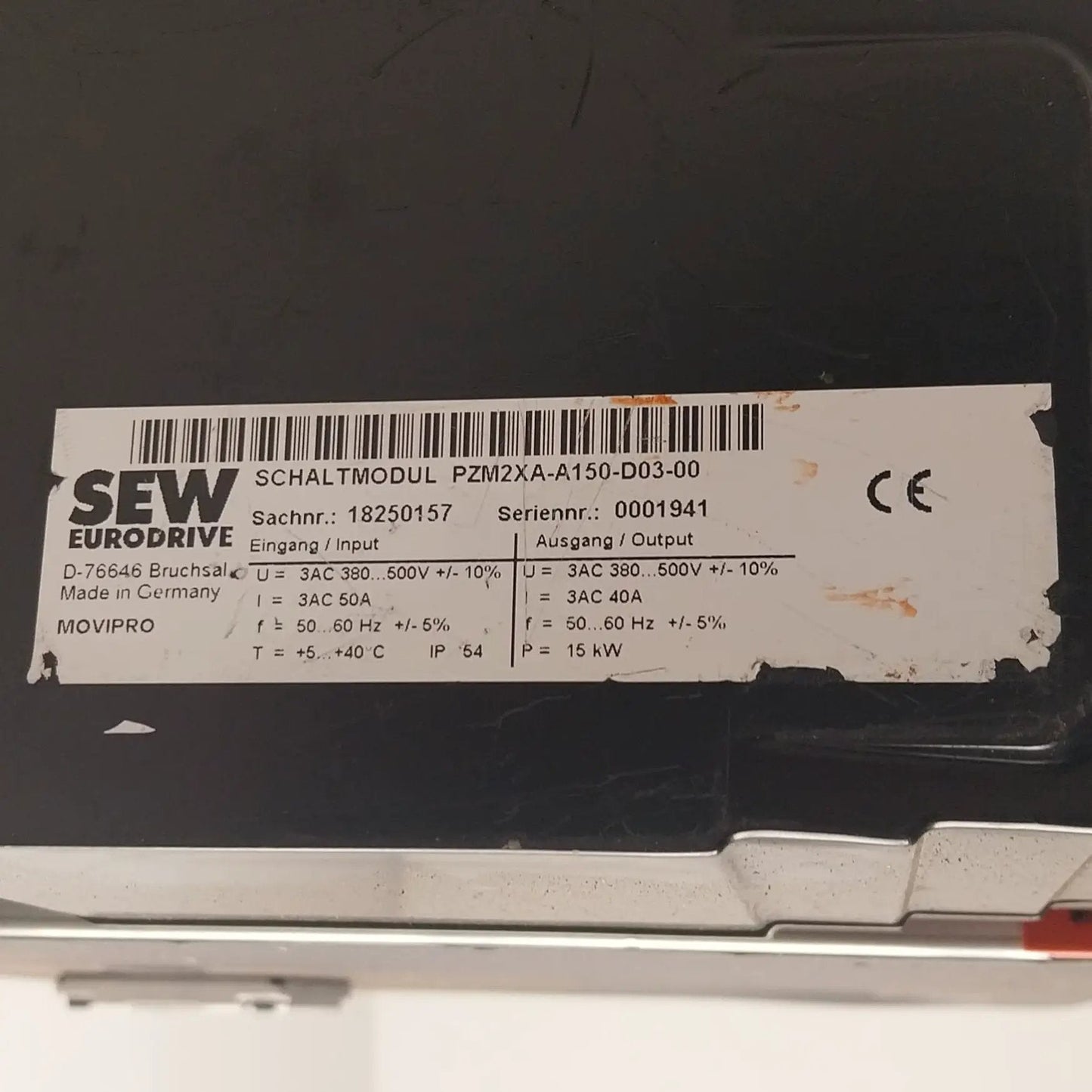 SEW Eurodrive Movipro PHC22A A110M1 D10A 00 Field Inverter