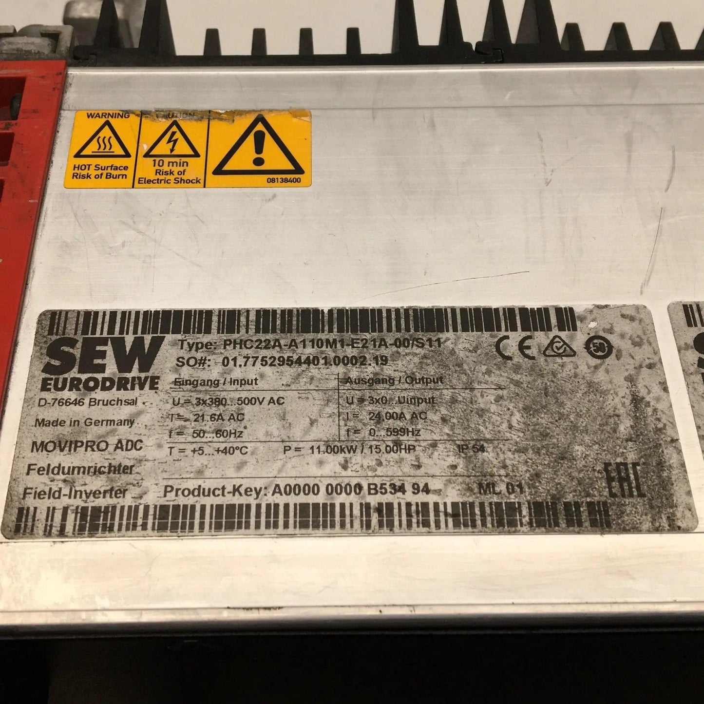 SEW Eurodrive Movipro PHC22A A110M1 E21A 00 S11 Field Inverter
