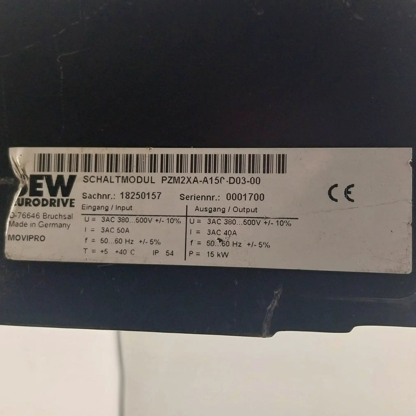 SEW Eurodrive Movipro PHC22A A150M1 D10A 00 Field Inverter