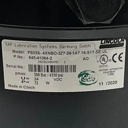SKF / Lincoln P603S Lubrication Pump