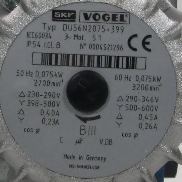 SKF Vogel DU56N2075+399 Motor & MFE5-2000+399 Gear Pump Assembly