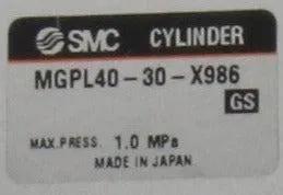 SMC MGPL40-30-X986 Guided Pneumatic Cylinder