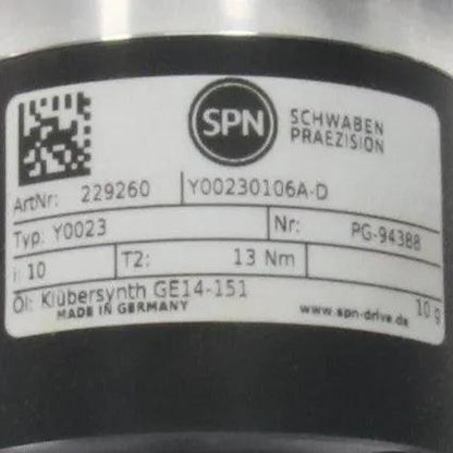 SPN Schwaben Praezision Y0023 Planetary Gear Unit Y00230106A-D