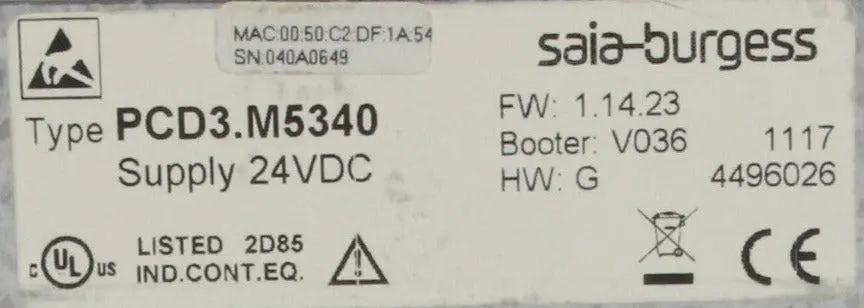 Saia-Burgess PCD3.M5340 Ethernet Controller