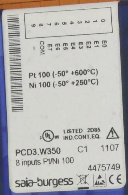 Saia-Burgess PCD3.W350 Analog Input Module