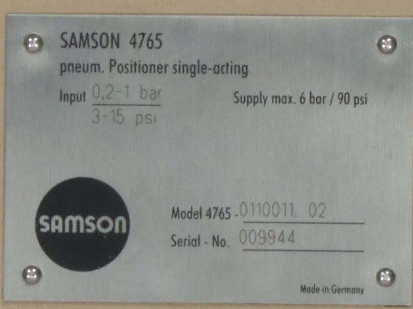 Samson Pneumatic Positioner 4765